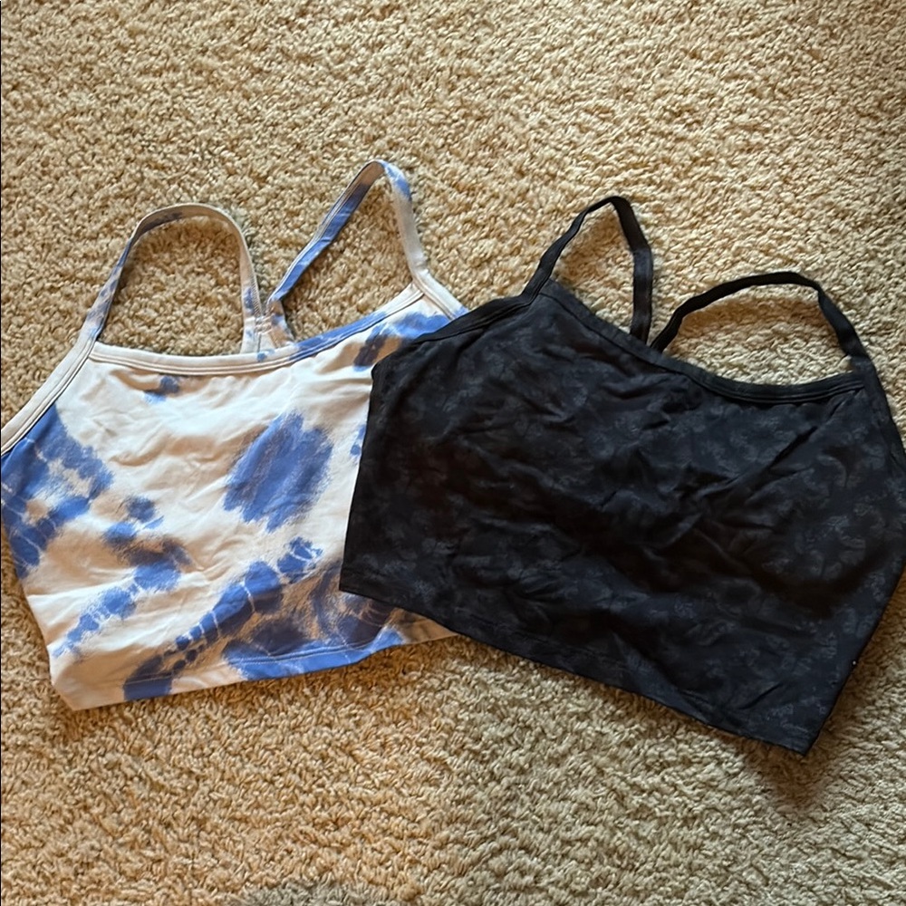 Stylish Women's Blue Tie-Dye and Black Tops